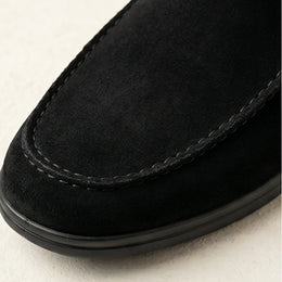 Amalfi Suede Driving Loafer - Black