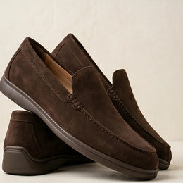 Amalfi Suede Driving Loafer - Chocolate