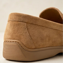Amalfi Suede Driving Loafer - Light Brown