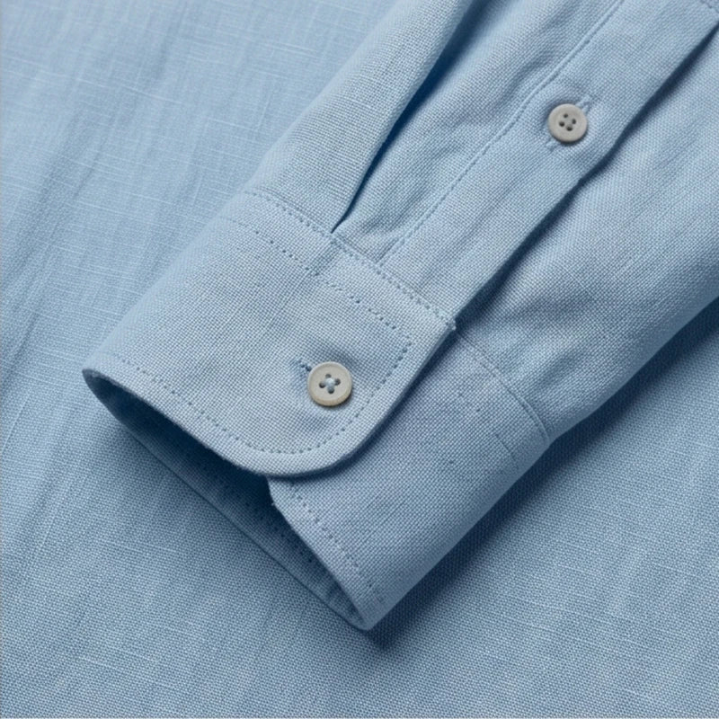 Capri Linen Resort Shirt - Blue