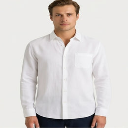 Capri Linen Resort Shirt - White