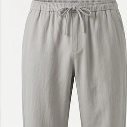 Riviera Linen Drawstring Trouser - Gray